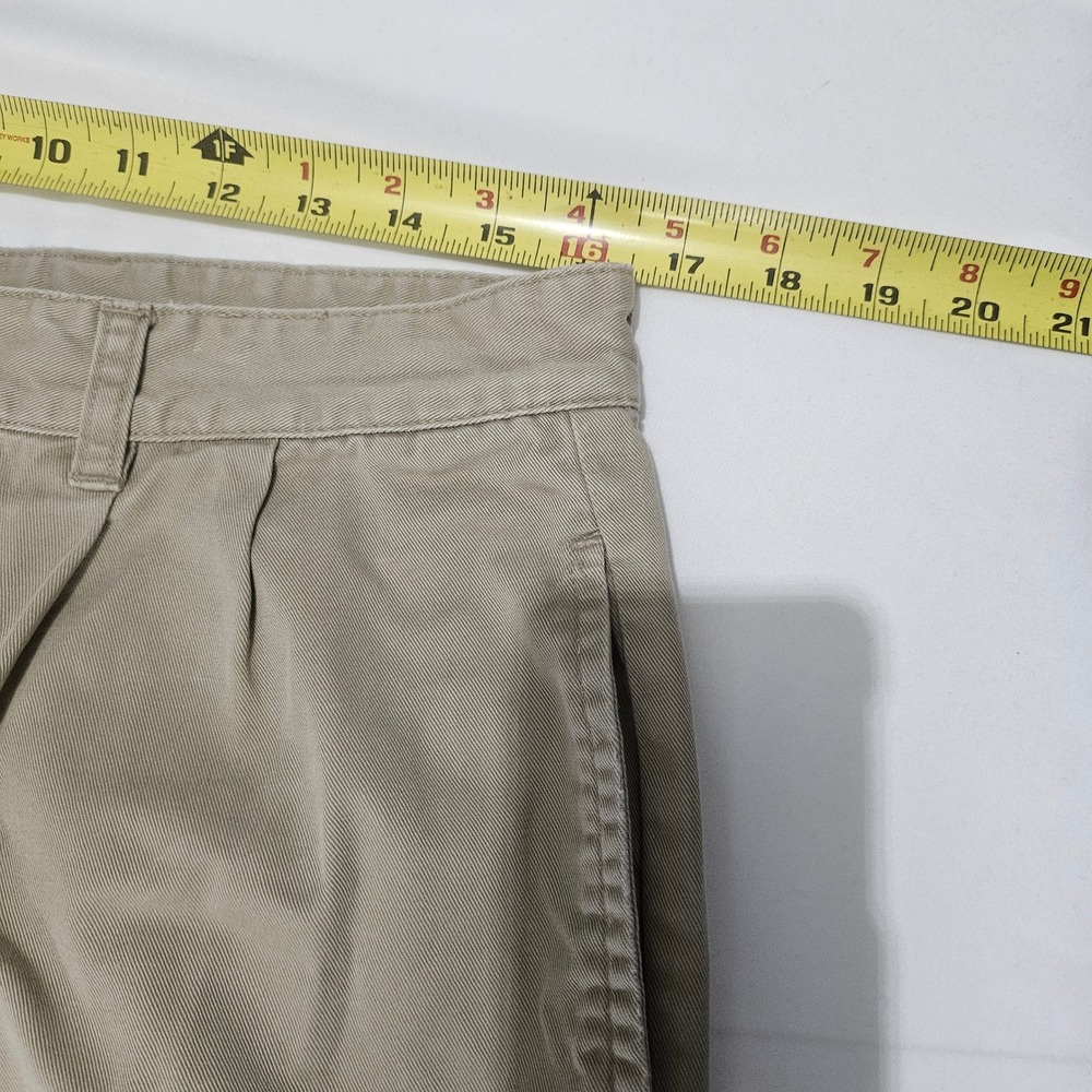 Tommy Hilfiger Mens Pleated Chino Pants Khaki Tan Cotton Twill 36x32 (Fits 36x30 - Picture 4 of 7